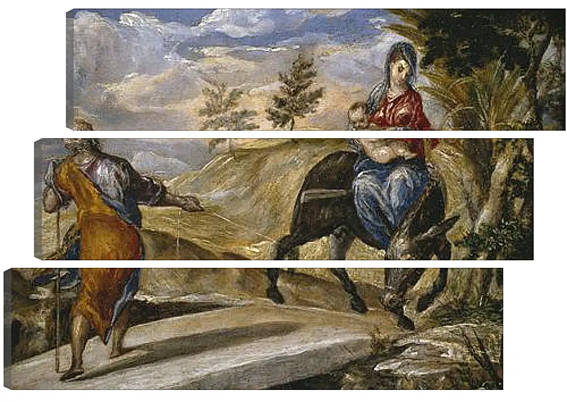 Модульная картина - The Flight to Egypt. Эль Греко