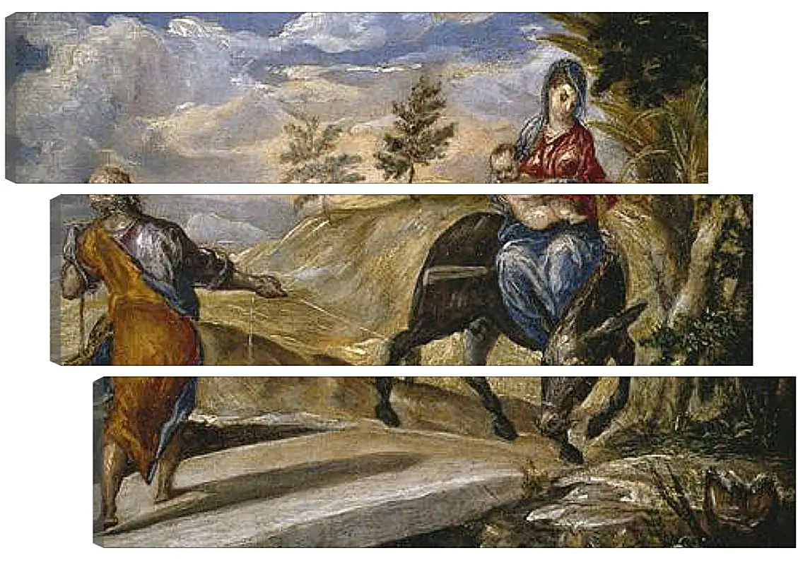 Модульная картина - The Flight to Egypt. Эль Греко