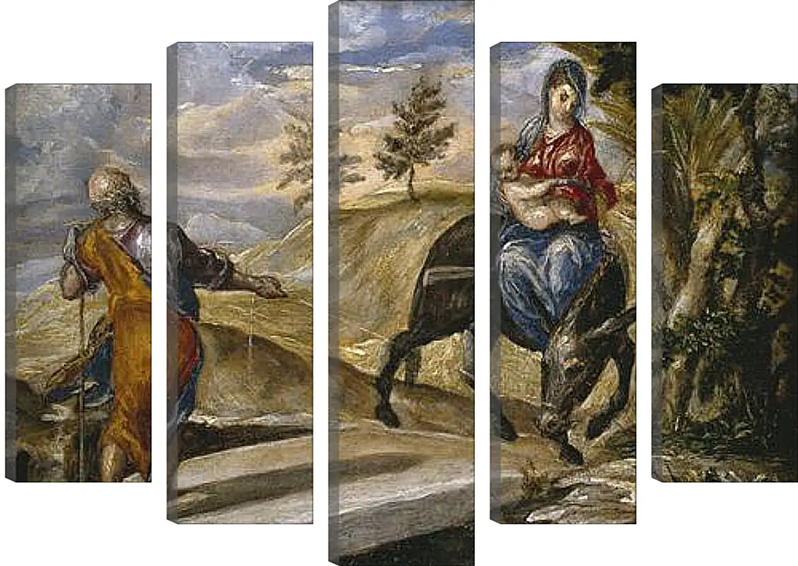 Модульная картина - The Flight to Egypt. Эль Греко