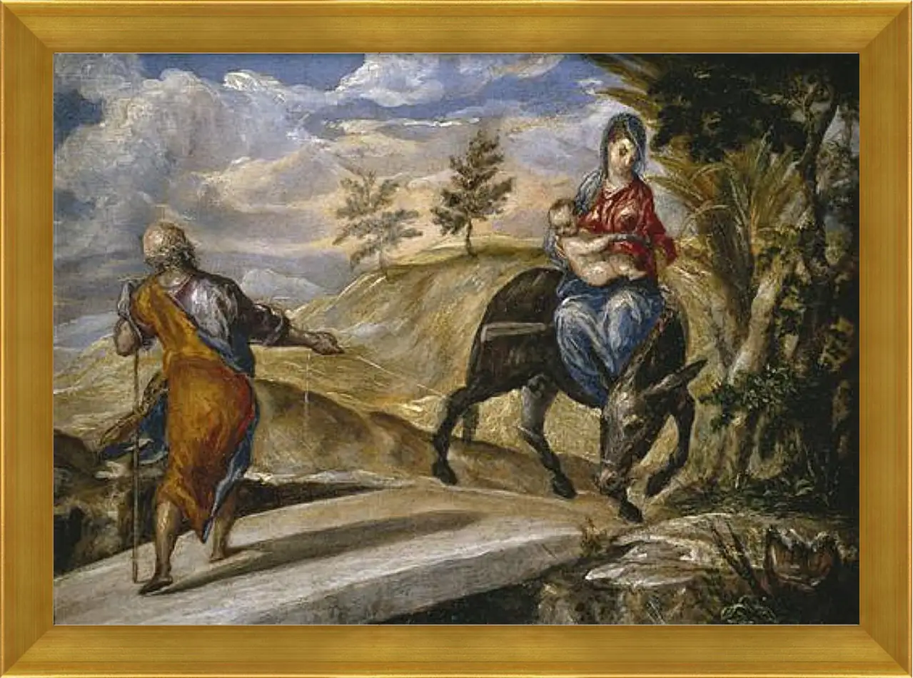 Картина в раме - The Flight to Egypt. Эль Греко