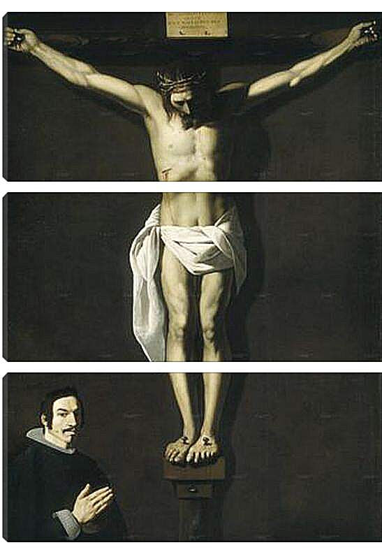 Модульная картина - Christ Crucified with the Sponsor. Распятие с донатором. Франсиско де Сурбаран