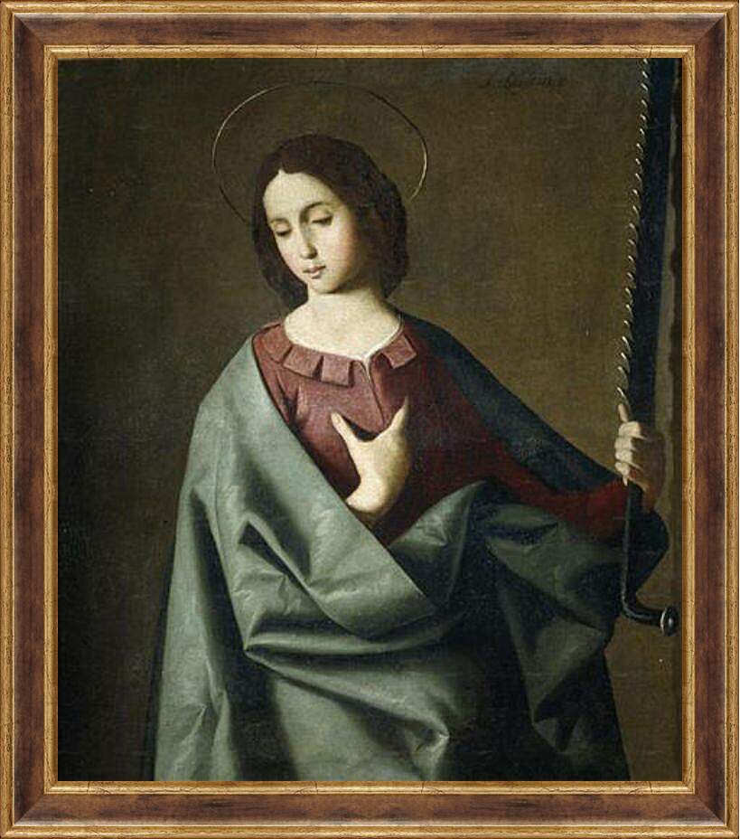 Картина в раме - Saint Eufemia. Святая Евфимия. Франсиско де Сурбаран