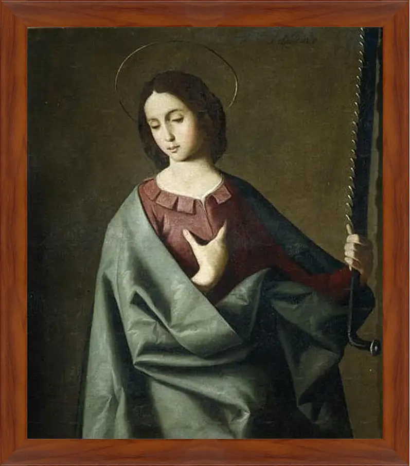 Картина в раме - Saint Eufemia. Святая Евфимия. Франсиско де Сурбаран