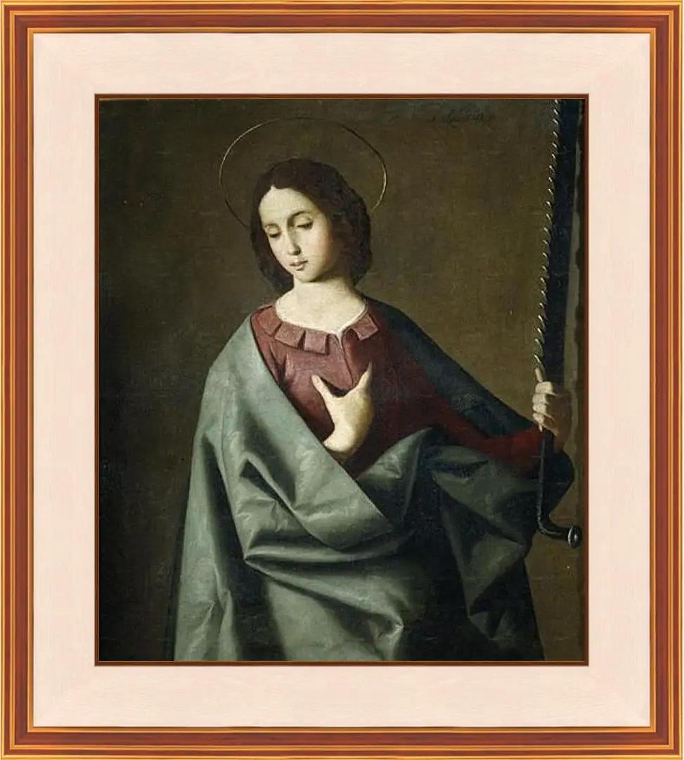 Картина в раме - Saint Eufemia. Святая Евфимия. Франсиско де Сурбаран