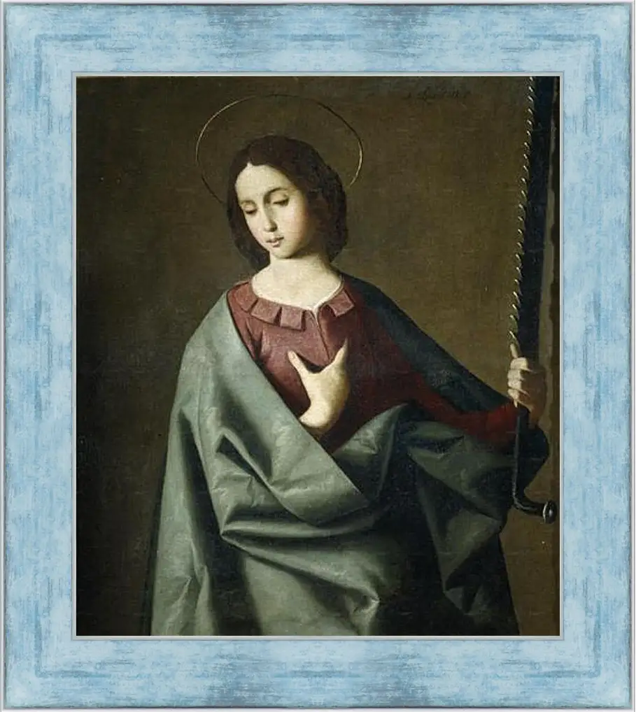 Картина в раме - Saint Eufemia. Святая Евфимия. Франсиско де Сурбаран