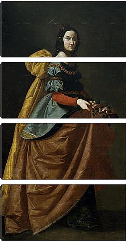 Модульная картина - Saint Elisabeth of Portugal. Святая Изабелла Португальская. Франсиско де Сурбаран