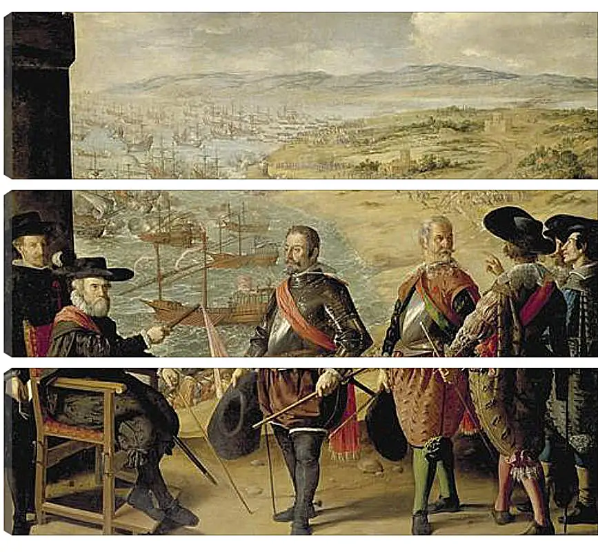 Модульная картина - The Defense of Cadiz againts the English. Оборона Кадиса против англичан. Франсиско де Сурбаран