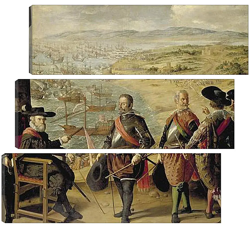 Модульная картина - The Defense of Cadiz againts the English. Оборона Кадиса против англичан. Франсиско де Сурбаран