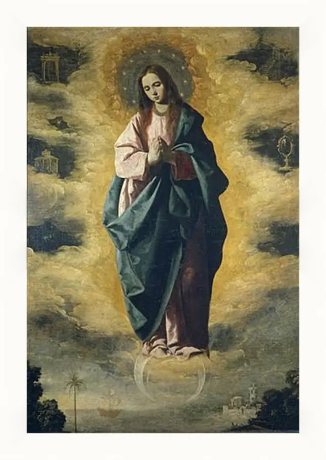 Картина в раме - The Immaculate Conception. Непорочное зачатие. Франсиско де Сурбаран