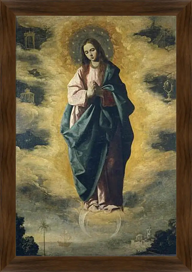 Картина в раме - The Immaculate Conception. Непорочное зачатие. Франсиско де Сурбаран