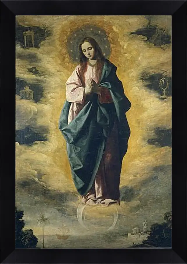 Картина в раме - The Immaculate Conception. Непорочное зачатие. Франсиско де Сурбаран