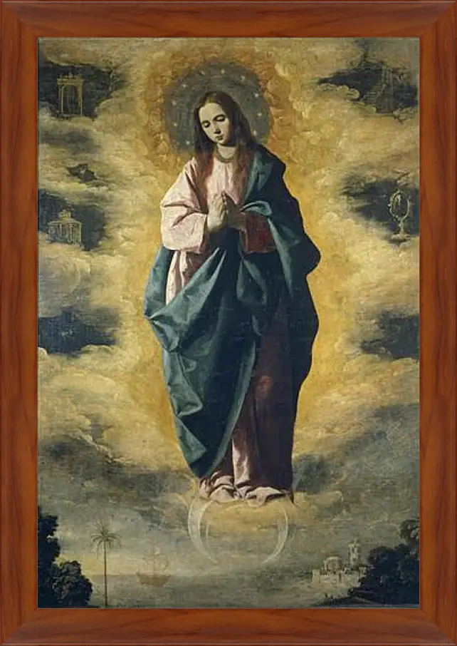 Картина в раме - The Immaculate Conception. Непорочное зачатие. Франсиско де Сурбаран