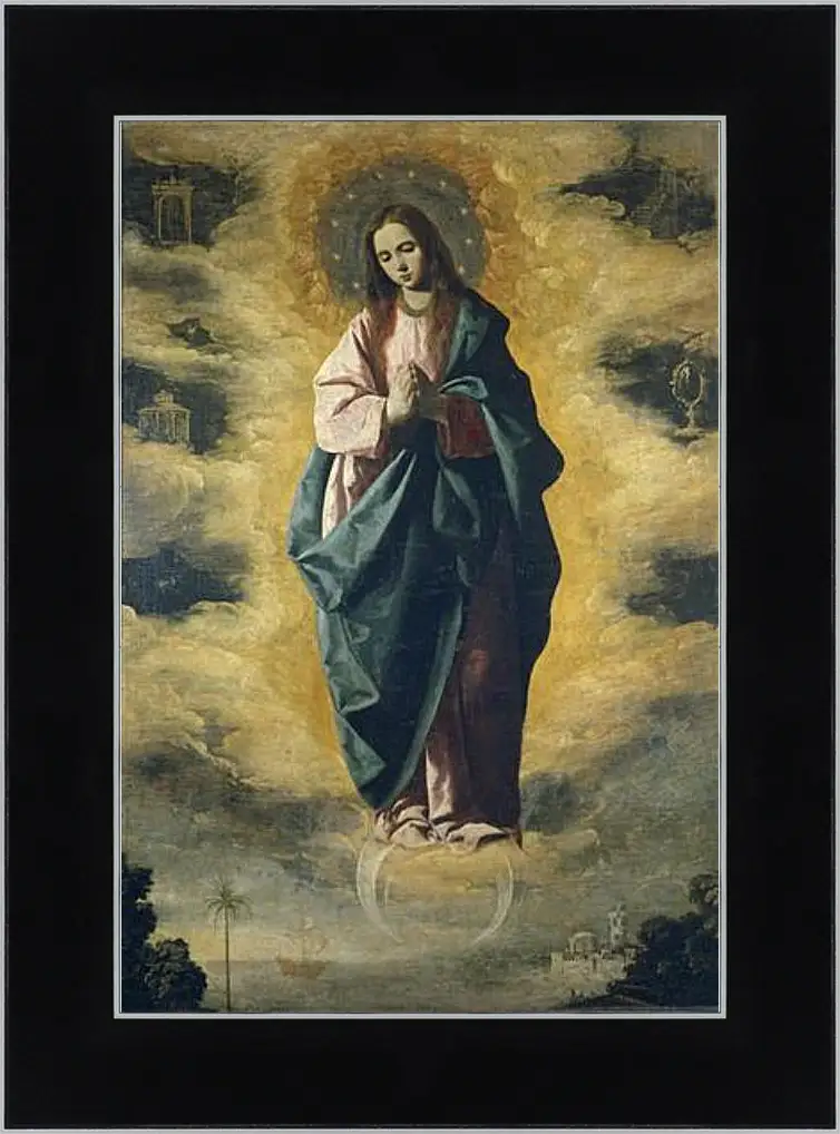 Картина в раме - The Immaculate Conception. Непорочное зачатие. Франсиско де Сурбаран