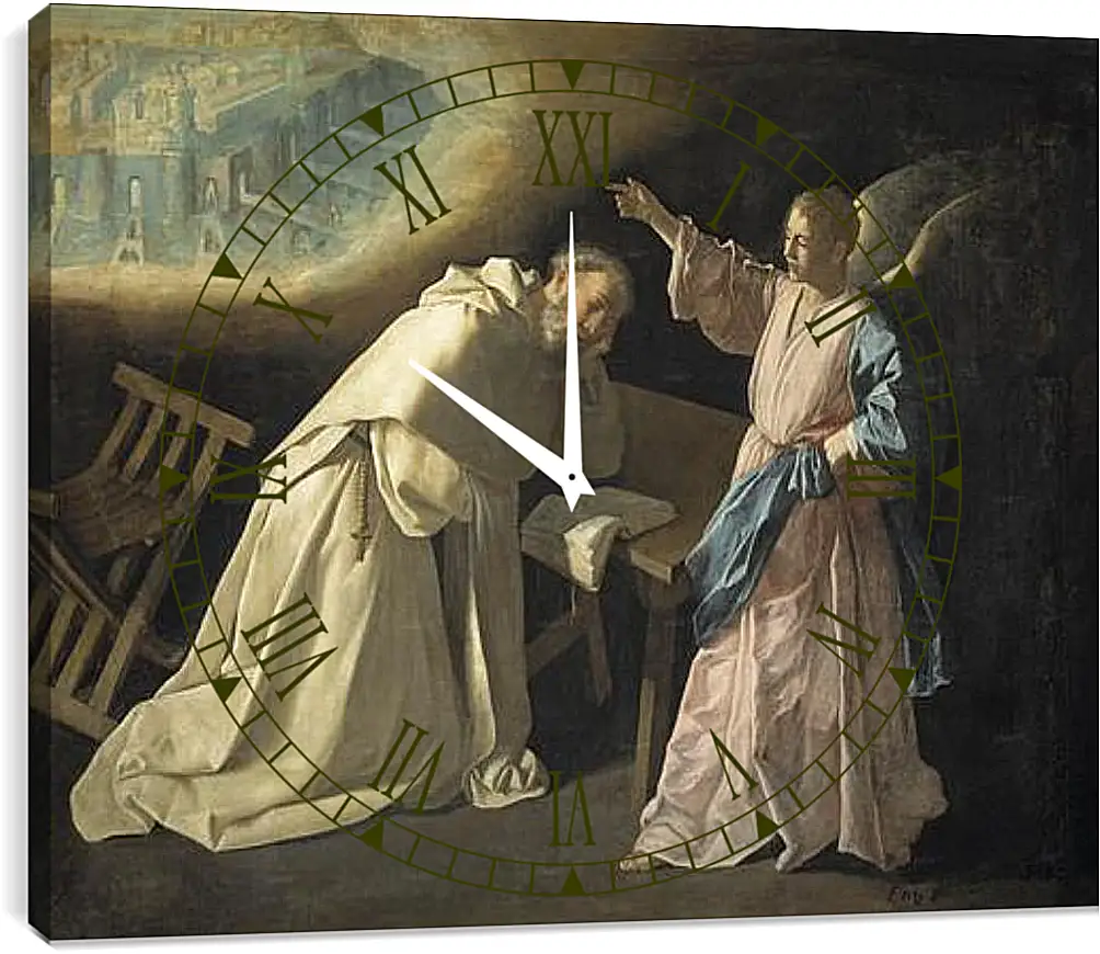 Часы картина - Saint Peter Naloscos Vision. Видение святого Петра Ноласко. Франсиско де Сурбаран