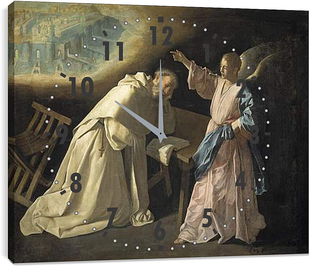 Часы картина - Saint Peter Naloscos Vision. Видение святого Петра Ноласко. Франсиско де Сурбаран