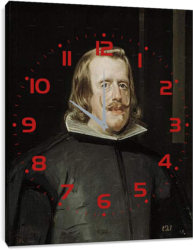 Часы картина - Felipe IV in Hunting Garb. Диего Веласкес