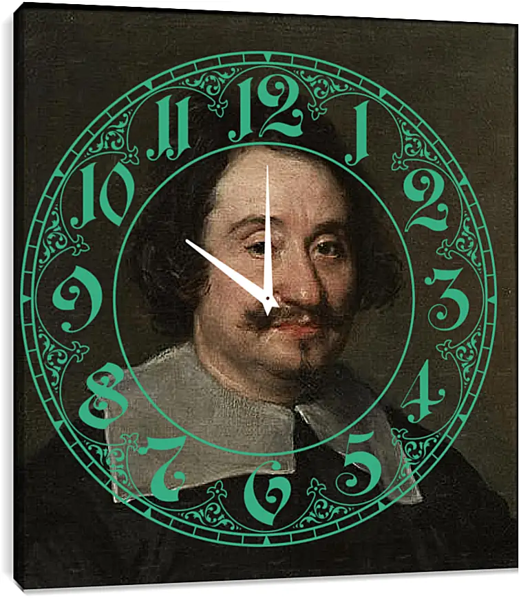 Часы картина - Portrait of the man called The Popes Barber. Диего Веласкес