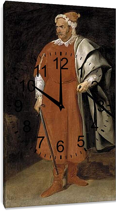 Часы картина - The Buffoon Redbeard Cristobal de Castaneda y Pernia. Диего Веласкес