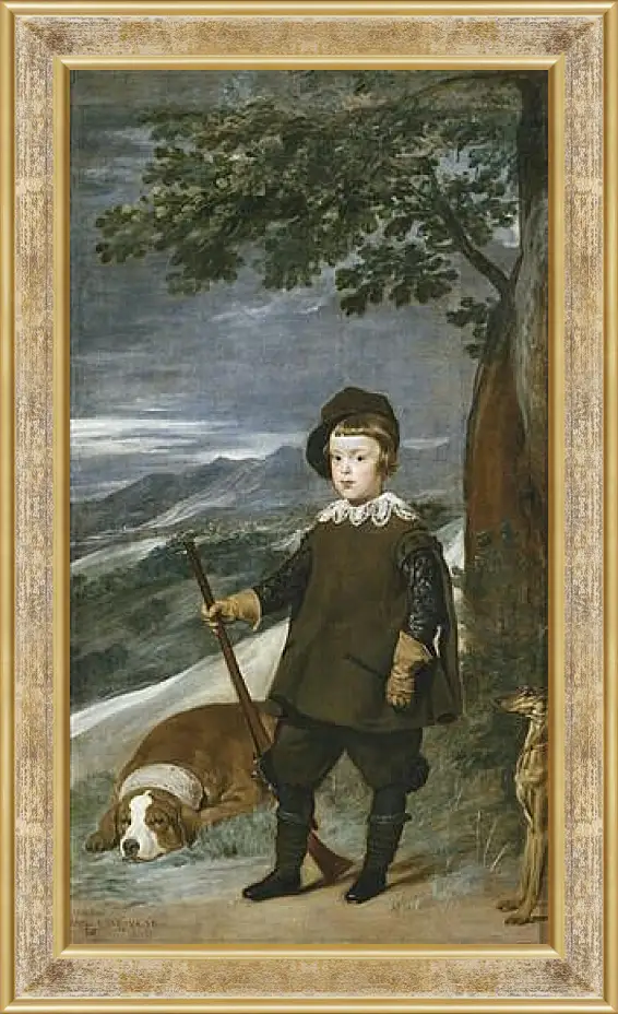 Картина в раме - Prince Baltasar Carlos as a Hunter	. Диего Веласкес