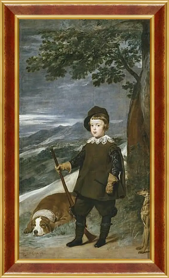 Картина в раме - Prince Baltasar Carlos as a Hunter	. Диего Веласкес