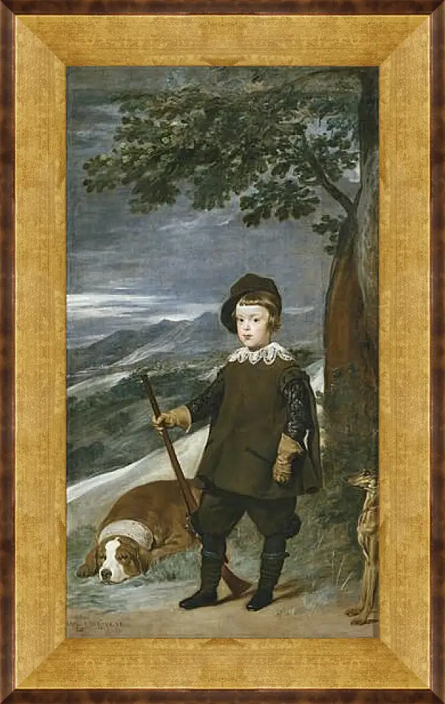 Картина в раме - Prince Baltasar Carlos as a Hunter	. Диего Веласкес