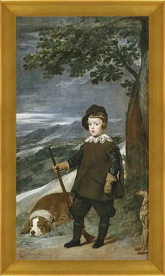 Картина в раме - Prince Baltasar Carlos as a Hunter	. Диего Веласкес