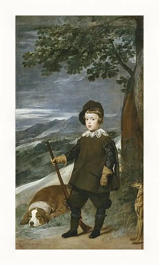 Картина в раме - Prince Baltasar Carlos as a Hunter	. Диего Веласкес