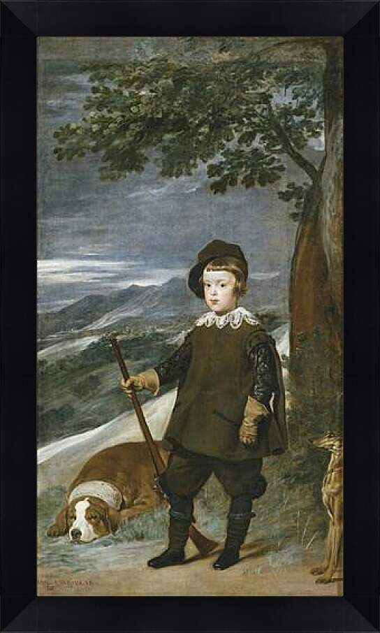 Картина в раме - Prince Baltasar Carlos as a Hunter	. Диего Веласкес