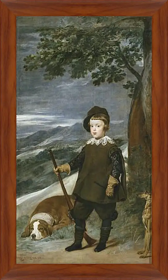 Картина в раме - Prince Baltasar Carlos as a Hunter	. Диего Веласкес