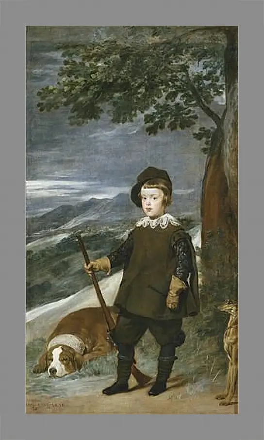 Картина в раме - Prince Baltasar Carlos as a Hunter	. Диего Веласкес