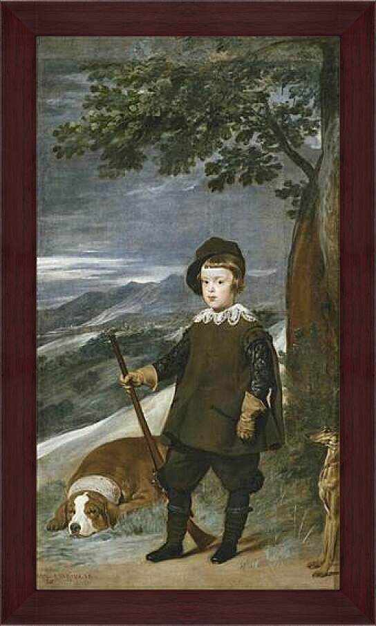 Картина в раме - Prince Baltasar Carlos as a Hunter	. Диего Веласкес