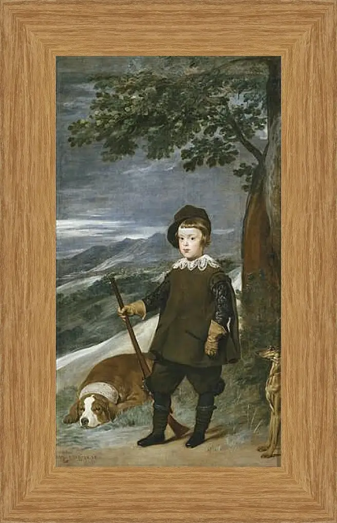 Картина в раме - Prince Baltasar Carlos as a Hunter	. Диего Веласкес