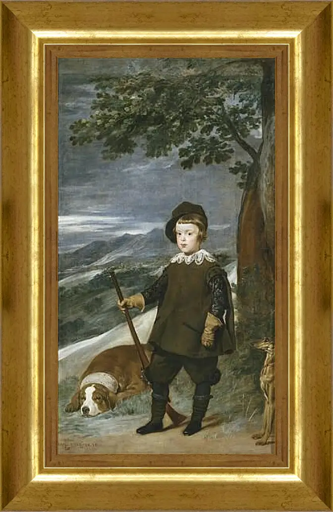 Картина в раме - Prince Baltasar Carlos as a Hunter	. Диего Веласкес