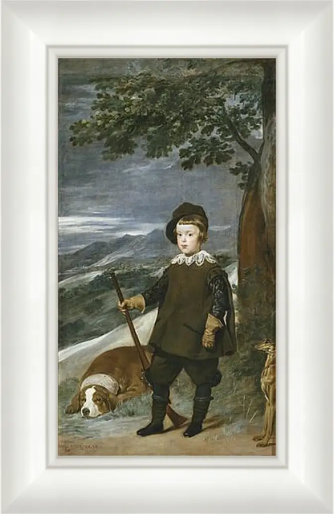 Картина в раме - Prince Baltasar Carlos as a Hunter	. Диего Веласкес