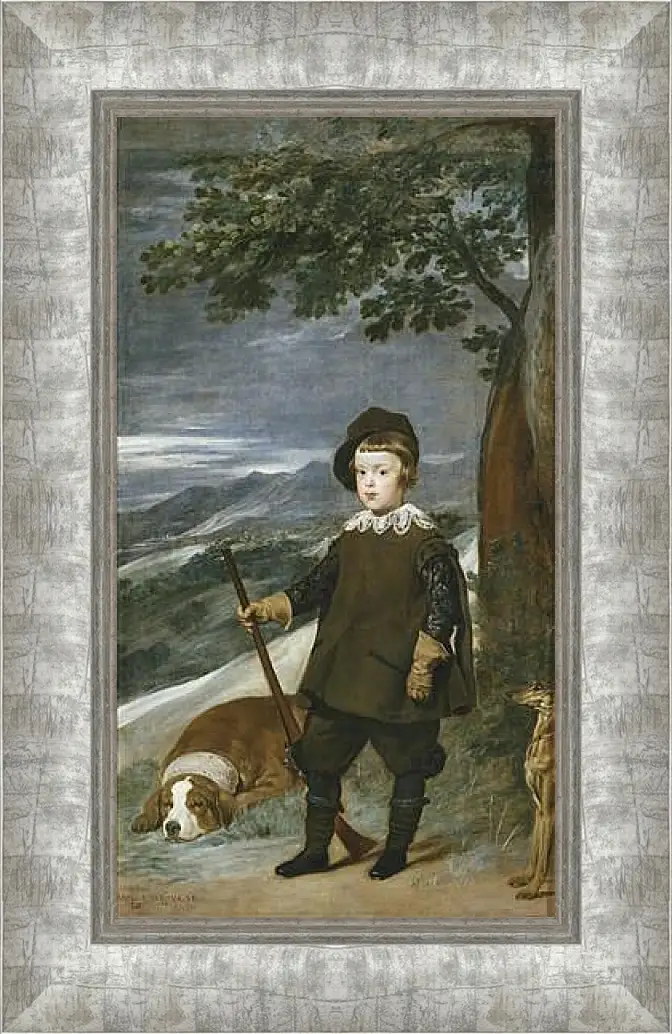 Картина в раме - Prince Baltasar Carlos as a Hunter	. Диего Веласкес