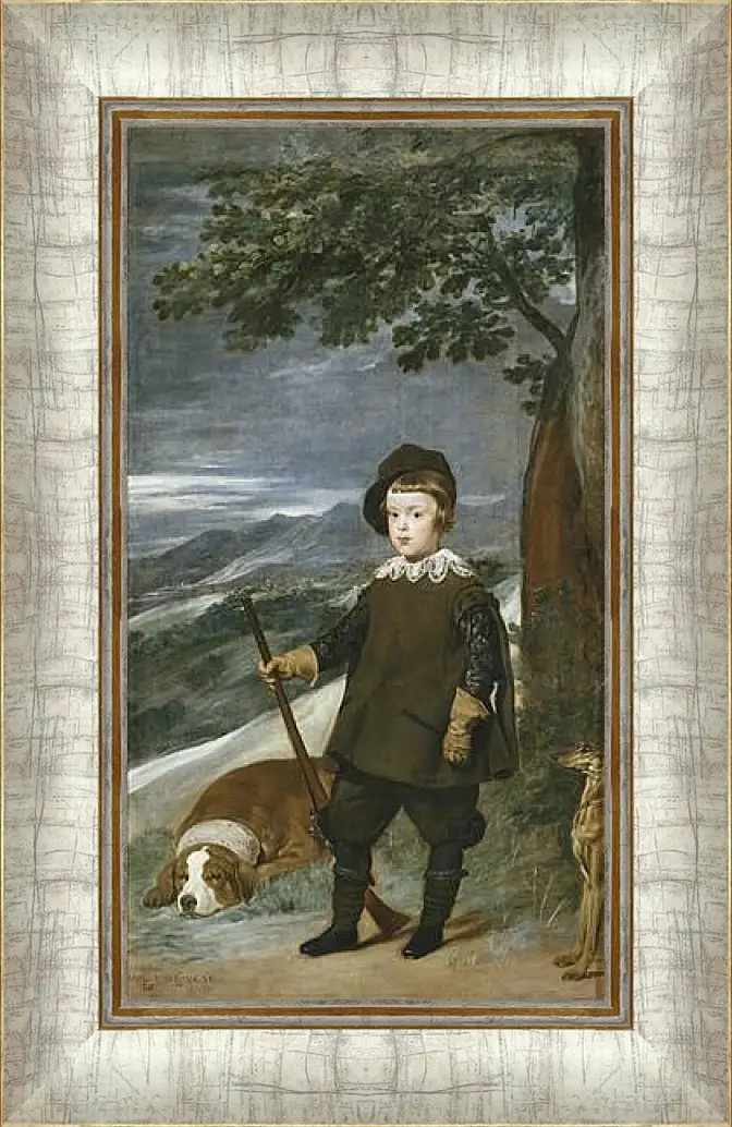 Картина в раме - Prince Baltasar Carlos as a Hunter	. Диего Веласкес