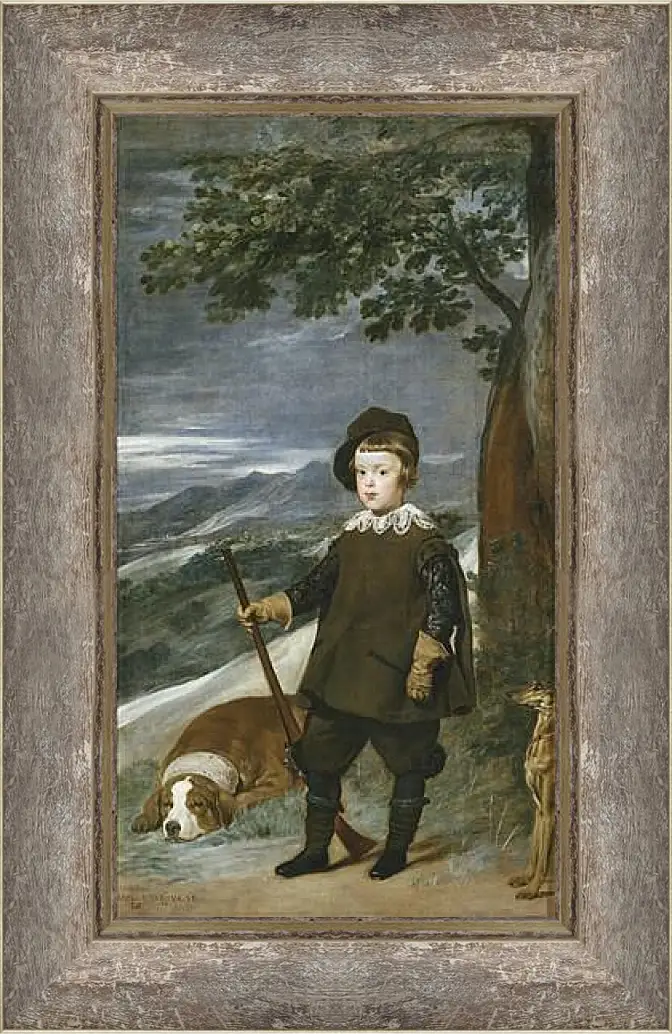 Картина в раме - Prince Baltasar Carlos as a Hunter	. Диего Веласкес