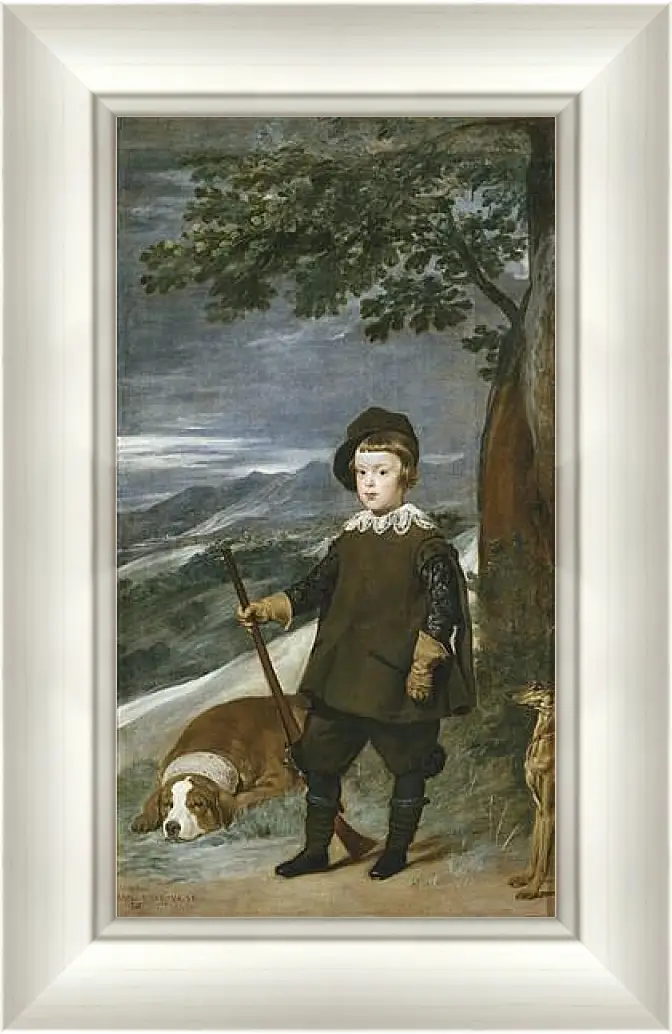 Картина в раме - Prince Baltasar Carlos as a Hunter	. Диего Веласкес