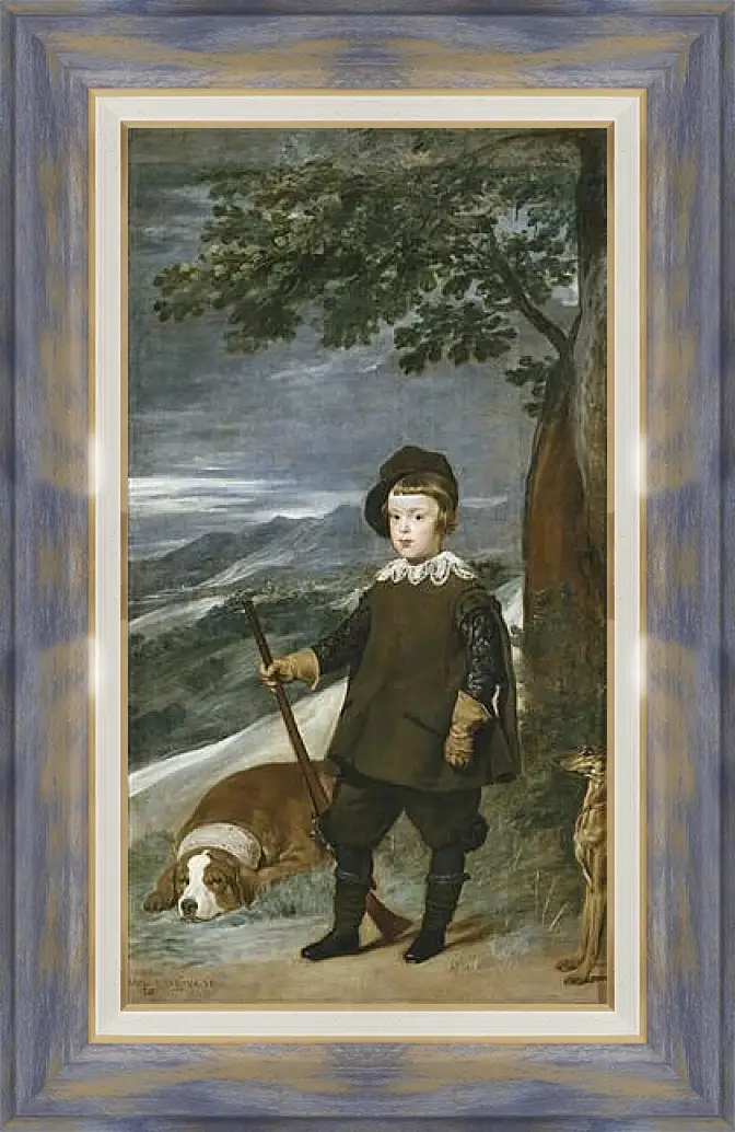 Картина в раме - Prince Baltasar Carlos as a Hunter	. Диего Веласкес