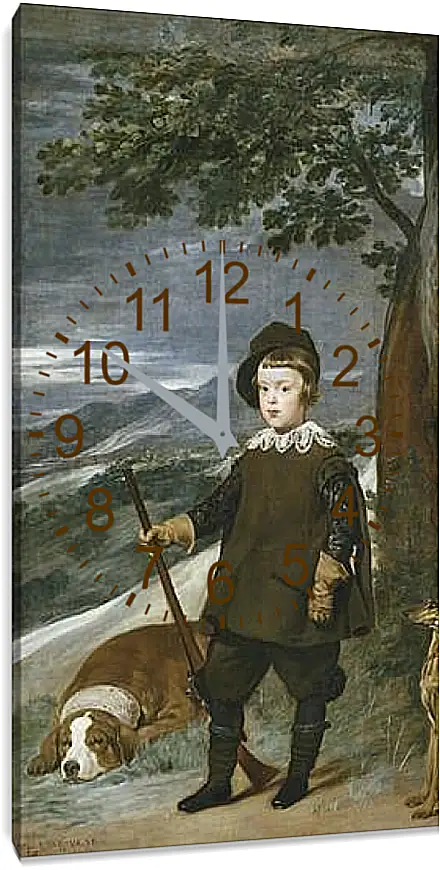 Часы картина - Prince Baltasar Carlos as a Hunter	. Диего Веласкес