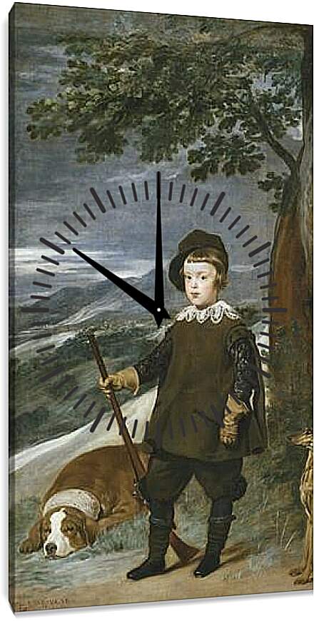 Часы картина - Prince Baltasar Carlos as a Hunter	. Диего Веласкес