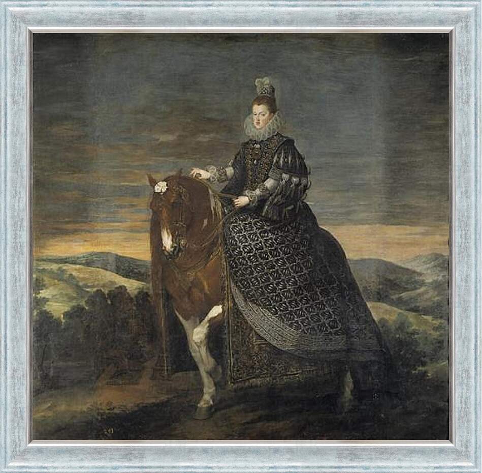 Картина в раме - Queen Margarita de Austria wife of Felipe III. Диего Веласкес