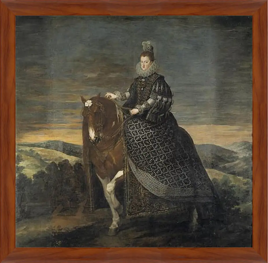 Картина в раме - Queen Margarita de Austria wife of Felipe III. Диего Веласкес