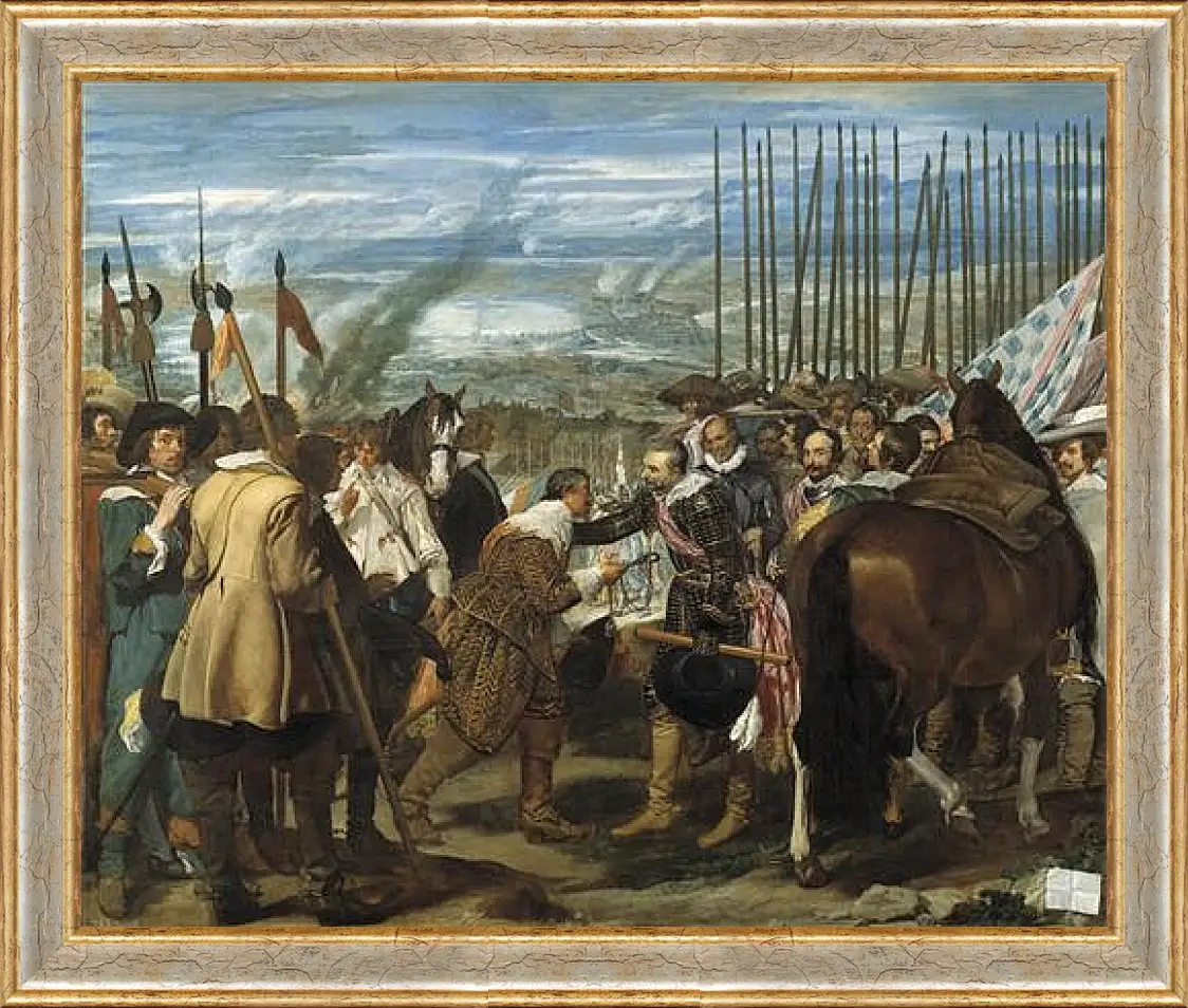 Картина в раме - The Surrender of Breda or The Lances. Диего Веласкес