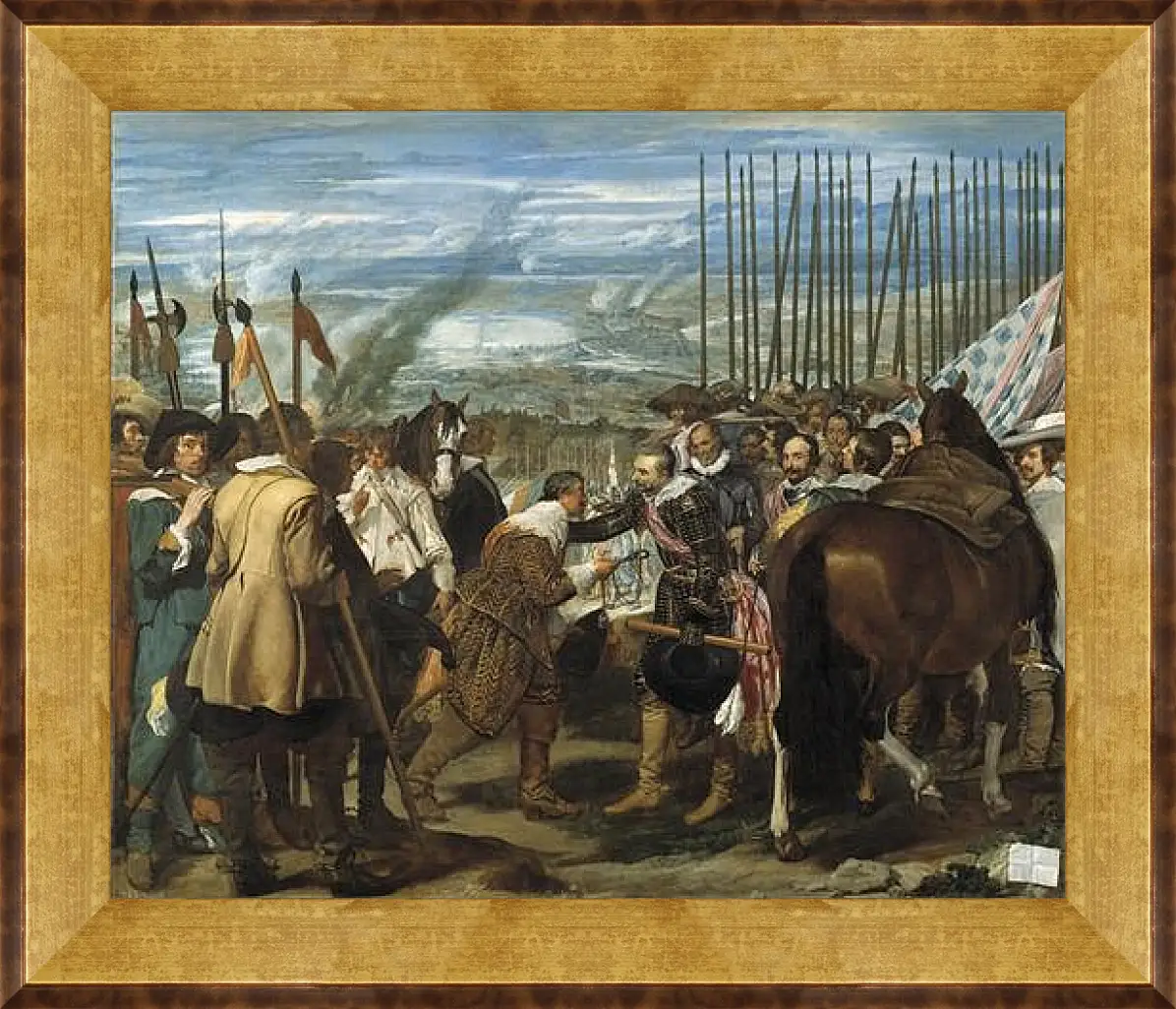 Картина в раме - The Surrender of Breda or The Lances. Диего Веласкес