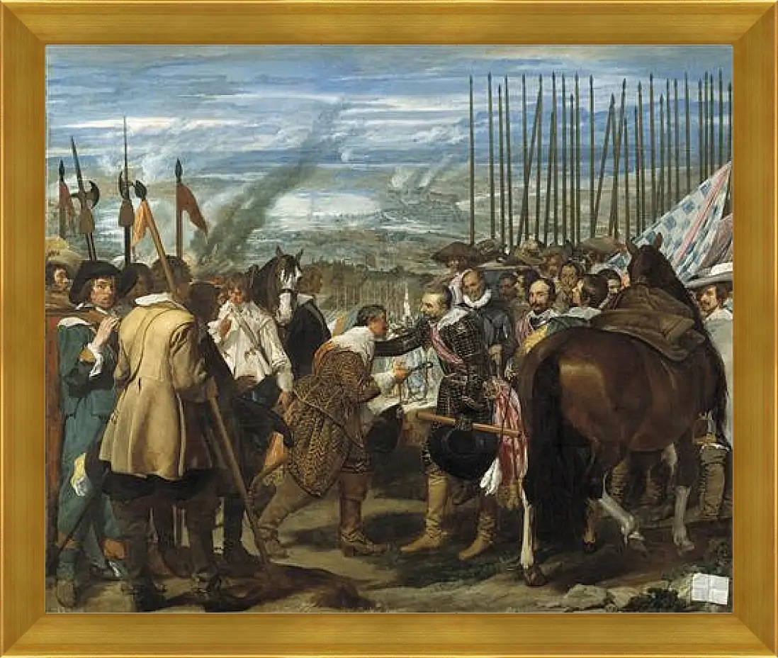 Картина в раме - The Surrender of Breda or The Lances. Диего Веласкес