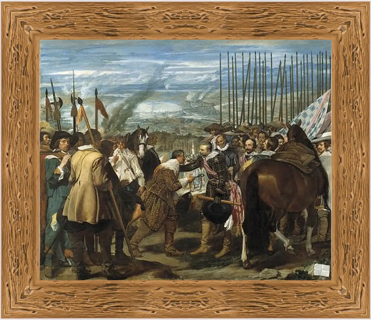 Картина в раме - The Surrender of Breda or The Lances. Диего Веласкес