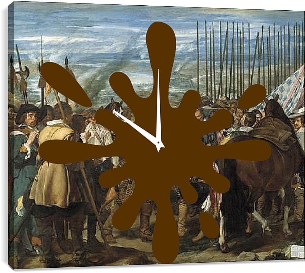 Часы картина - The Surrender of Breda or The Lances. Диего Веласкес