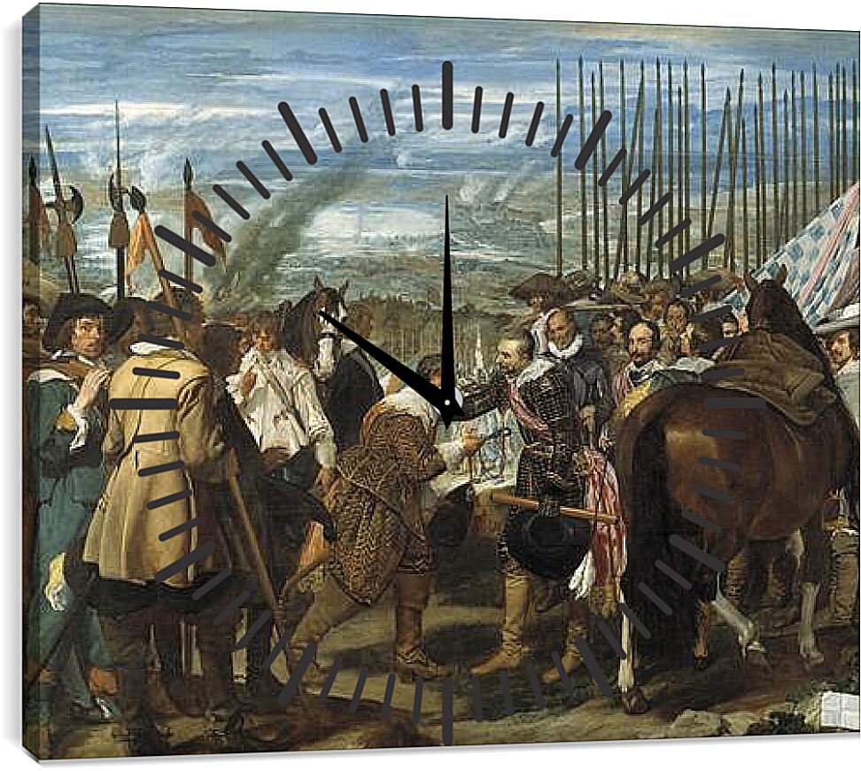 Часы картина - The Surrender of Breda or The Lances. Диего Веласкес