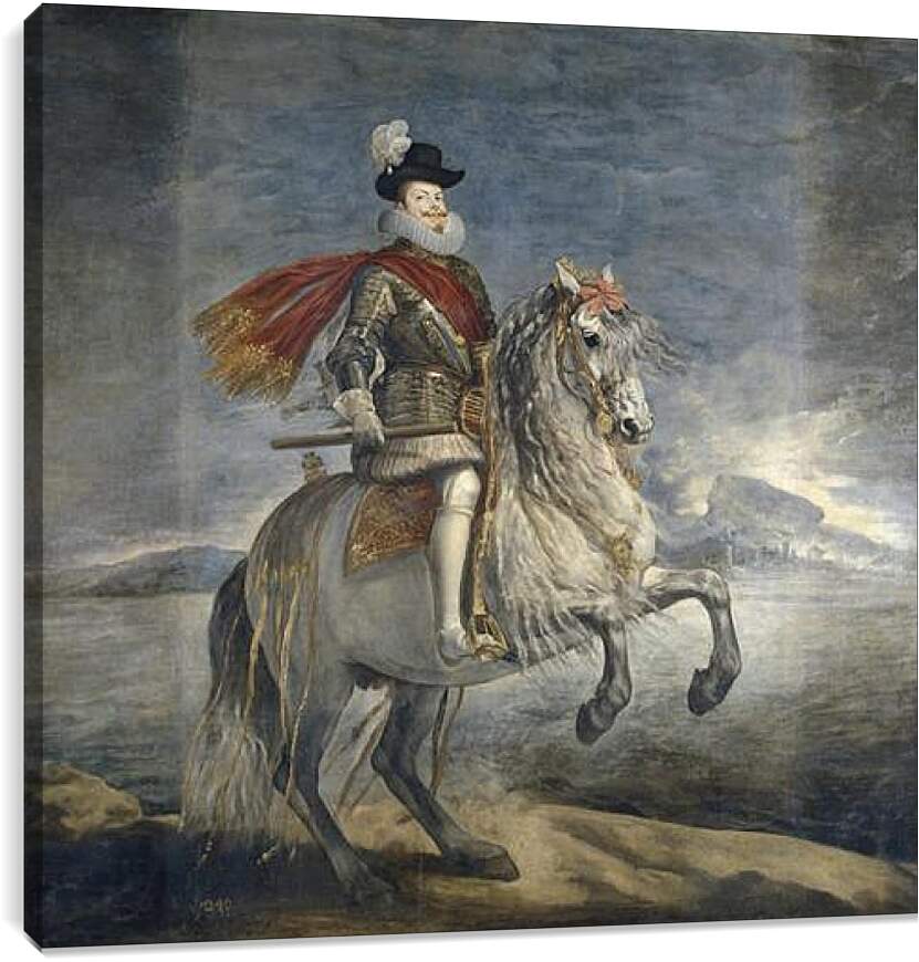 Постер и плакат - Felipe III on Horseback. Диего Веласкес